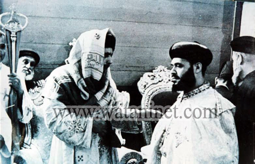 نيافة الأنبا ميخائيل مع البابا كيرلس السادس