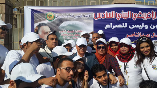 وزير البيئة و محافظ الاقصر و الوفود تلعربية و الافريقية يشاركون فى حملة تنظيف ساحة ابو الحجاج بالاقصر 