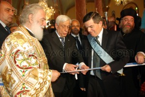 الرئيس اليونانى- ومحافظ القاهرة يفتتحان- تجديد دير -مارجرجس والمتحف الجديد (10)