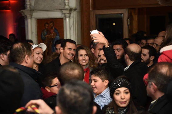 بشار الأسد , كنيسة العذراء بدمشق ,الكريسماس (2)
