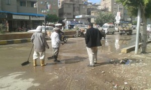حملة مكبرة للنظافة بمدينة عزبة البرج