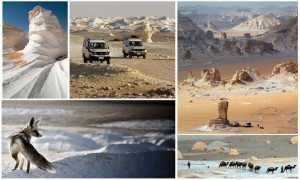صوره مركبه للصحراء البيضاء
