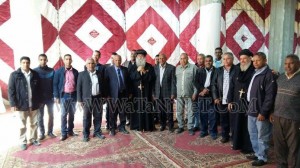 وفود رسمية وشعبية تهنئ الأنبا بيمن بالعيد في قوص1