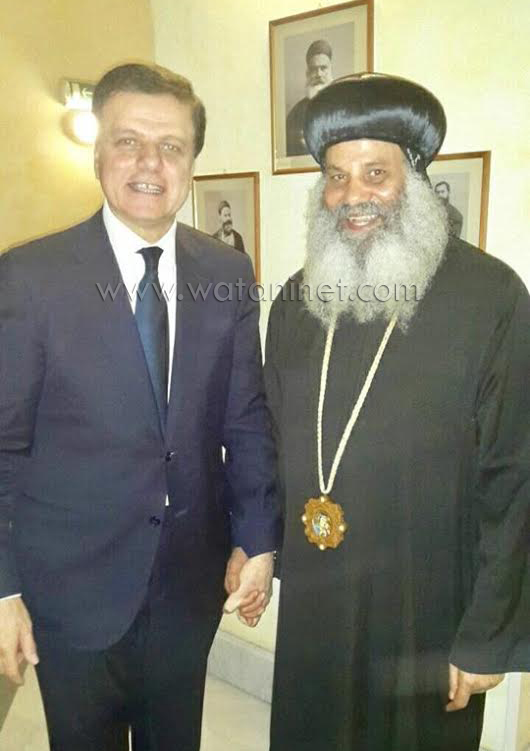 الأنبا برنابا يلتقي بالرئيس اللبناني بروما (2)