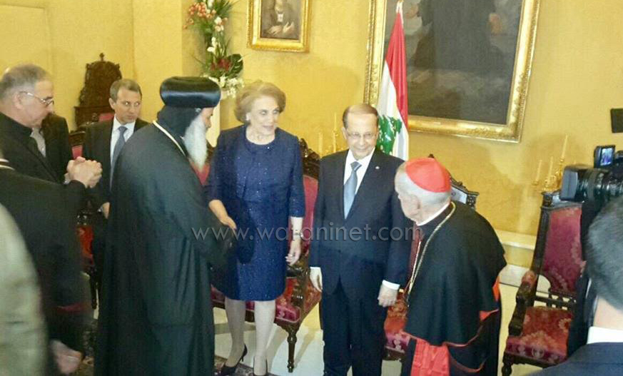الأنبا برنابا يلتقي بالرئيس اللبناني بروما (3)