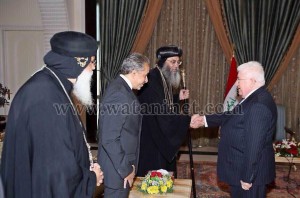 الرئيس العراقي يستقبل مطران القدس 1